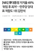 역대 대통령 취임 1주년 지지율