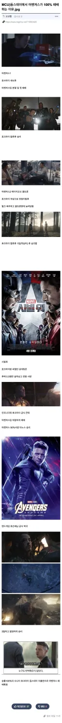 MCU)둠즈데이에서 어벤저스의 패배 확률이 140%인 이유