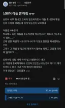 남편이 너무 화나고 교육이 필요하다면서 아들 뺨을 수차례 때렸는데