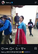 생애 첫 한복입은 사진을 인스타 올렸던 배우 안하영
