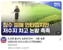 MBC 침수 피해 안타깝지만 저수지 차고 논밭 촉촉