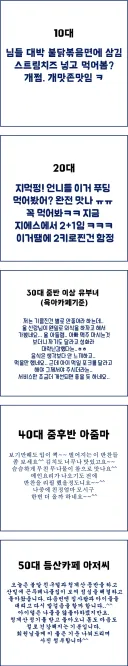 나이별 인터넷 말투
