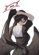 블루아카) 머리 묶는 하스미 뒷태