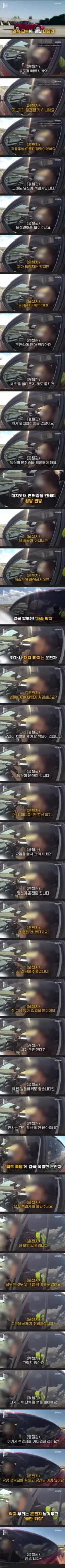 과속 단속에 걸린 테슬라 운전자