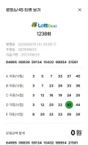 내 로또 실력 좀 대단하네