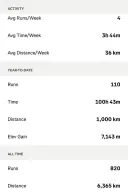 런닝 연간 1,000km 달성
