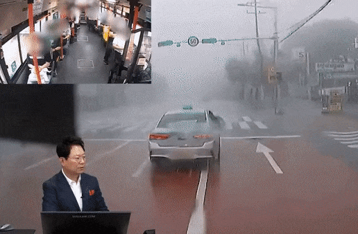 [한문철 TV] 버스 승객이 앞으로 고꾸라진 이유.gif