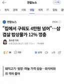 집에서 구워도 4만원 넘어.삼겹살 밥상물가 12% 껑충