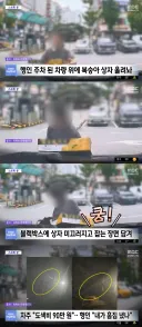 타인 차량에 무심코 올린 복숭아 상자 논란