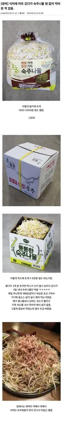 식자재 마트 갔다가 숙주나물 원 없이 먹어 본
