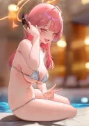 [블루아카] 흰색 비키니 아루