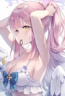 블루아카) 수영복 입고 머리 묶는 미카