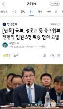국회, 정몽규 등 축구협회 전현직 임원 5명 위증 혐의 고발