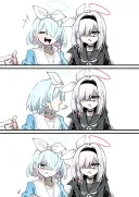 블루아카) "아하하 프라나쨩 보세요 가짜 총학생회장이에요"