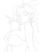 (트릭컬) 아아 마시는 OL 라이카 (LD폼) 스케치