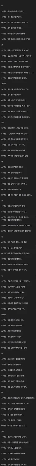8월 27일 목요일 오늘의 운세