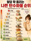 혈당 씨게 올린다는 나쁜 탄수화물 순위 jpg