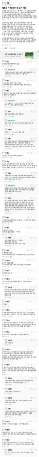 남동생 키 159인데 좀 들어주셈
