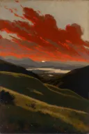 AI그록 해 지는 오후 그림