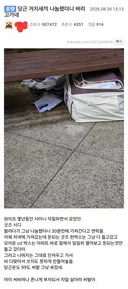 당근 무료나눔 했더니 버리고 가네
