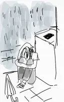 길바닥에 여성분 앉아계시는데 어떻게 하냐