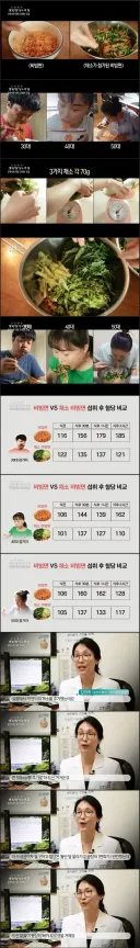 생로병사 비빔면 먹을때 채소를 추가해서 먹어야 하는 이유