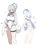 블루아카)코토네와 사유리 비교