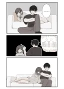 소파에 앉는 남매.manhwa