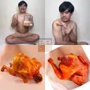 저가형 치킨 코스프레
