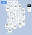 현재 전국 기온