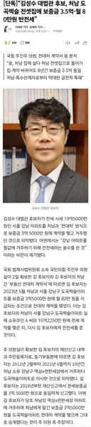 [단독]“김성수 대법관 후보, 처남 도곡렉슬 전셋집에 보증금 3.5억-월 80만원 반전세”