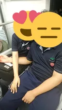 고딩들 지하철 부비부비