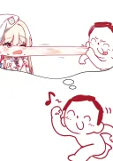 블루아카) 칼학의 볼을 만지고 싶어