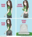 일본 애니 친엄마, 일본 애니 새엄마, 픽사 애니 엄마, 디즈니 애니 엄마