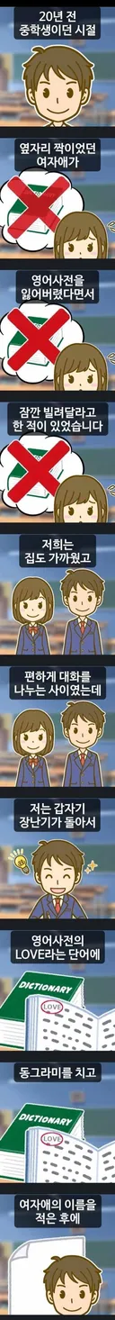 친구한테 영어사전 빌려준 썰toon