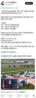 오늘 제대로 난리난 일본 경마 배율 ㄷㄷ.jpg