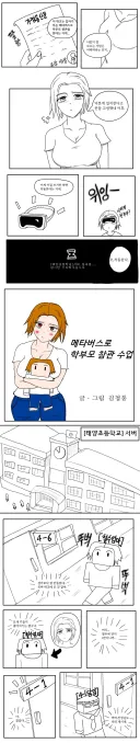 메타버스로 학부모 참관 수업하는 만화.manhwa
