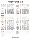 🍀9월 8일 별자리/띠별 운세🍀