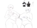 왕가슴 톰보이들 구도 잡는 중인데