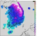 현재 한반도 기온 지도입니다....