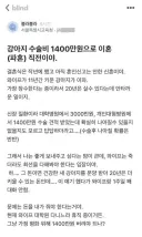 수술비 1,400만원으로 이혼 직전.txt