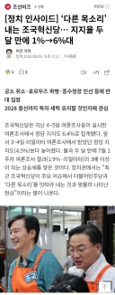 조국혁신당 두달새 지지율 1% -> 6% 올라
