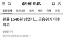 조선일보 기자의 환율 금융위기 호들갑