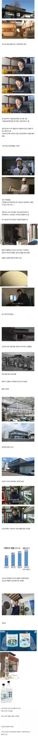 물려받은 막걸리 공장