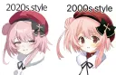 2000년대 vs 2020년대 유행하는 애니 캐릭터 모습.jpg