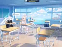 블루아카) 2부 엔딩 시점 게임화면(ai)