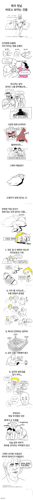 육아 첫날 비로소 보이는 것들.Manhwa