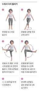 건강에 좋다는 다리 돌리기