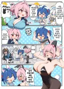 블루아카) 래빗 소대와 만나기 전의 코코로와 마키나.manga