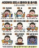 40대부터 줄여야 될 음식들